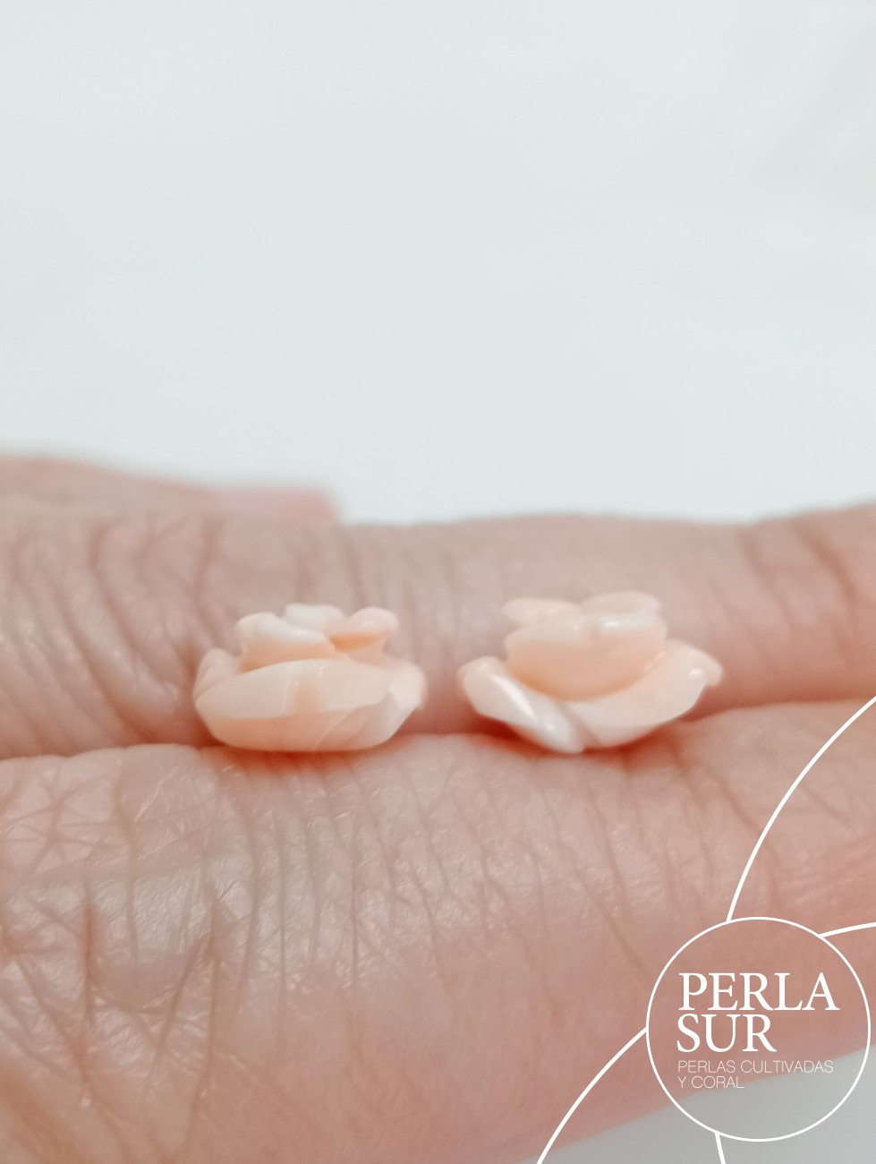 Pareja rosas 10mm Coral Rosa clarito
