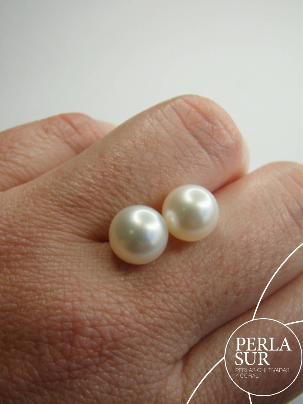 Pareja Perla Australiana Redonda 8'5-9mm