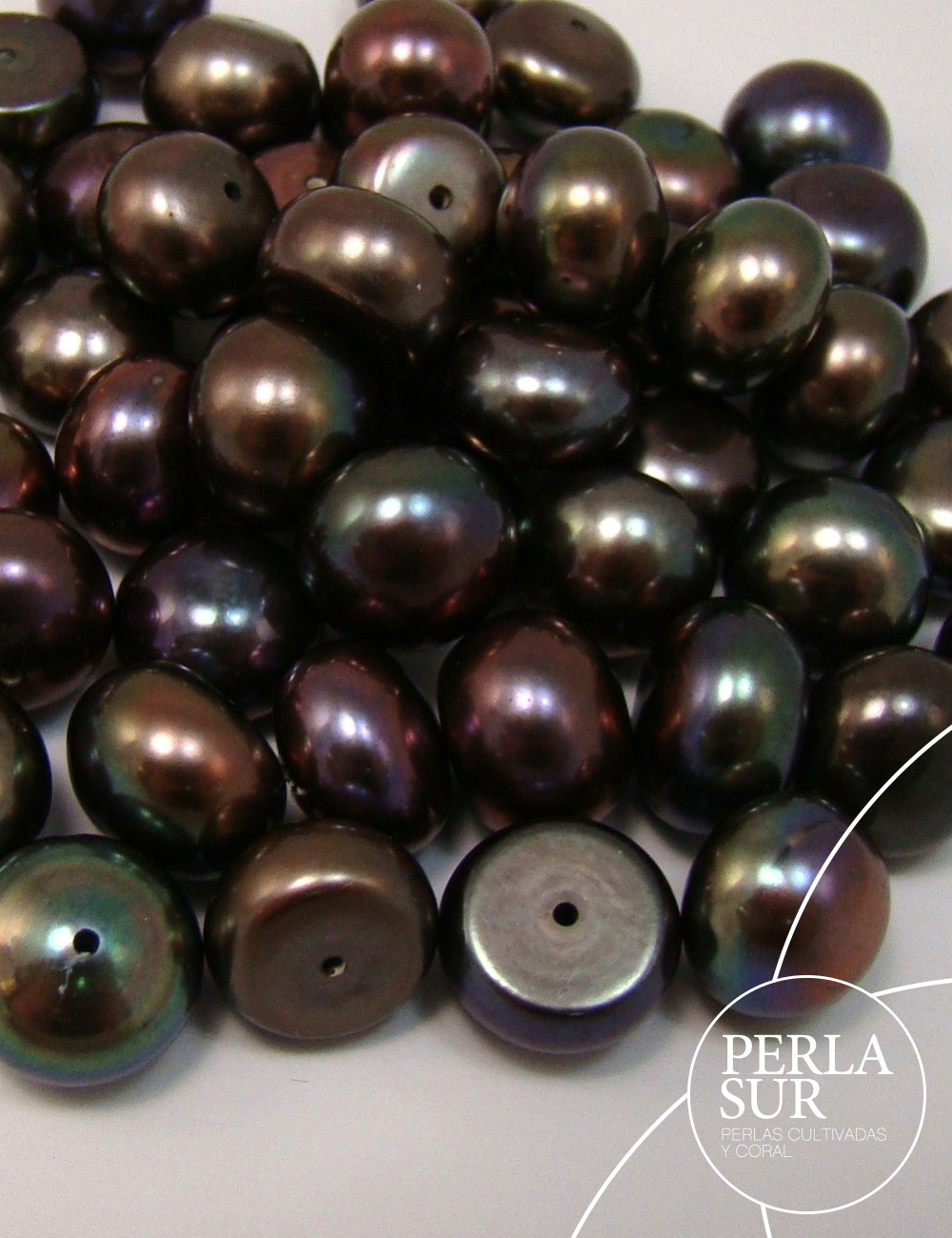 Perla botón 10-10.5mm color