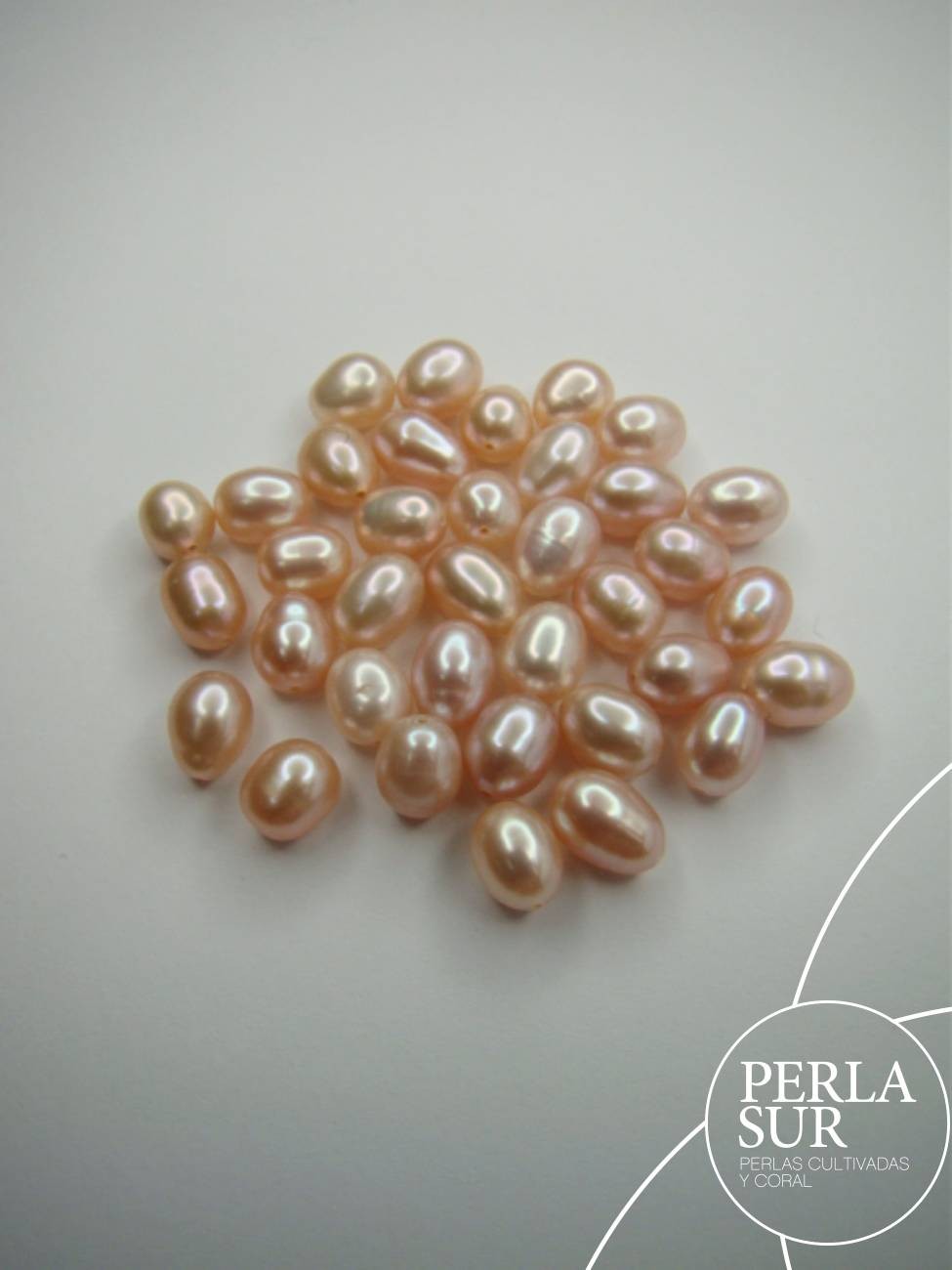 Perla suelta 5'5-6mm Oval PASADA Rosada (CN)