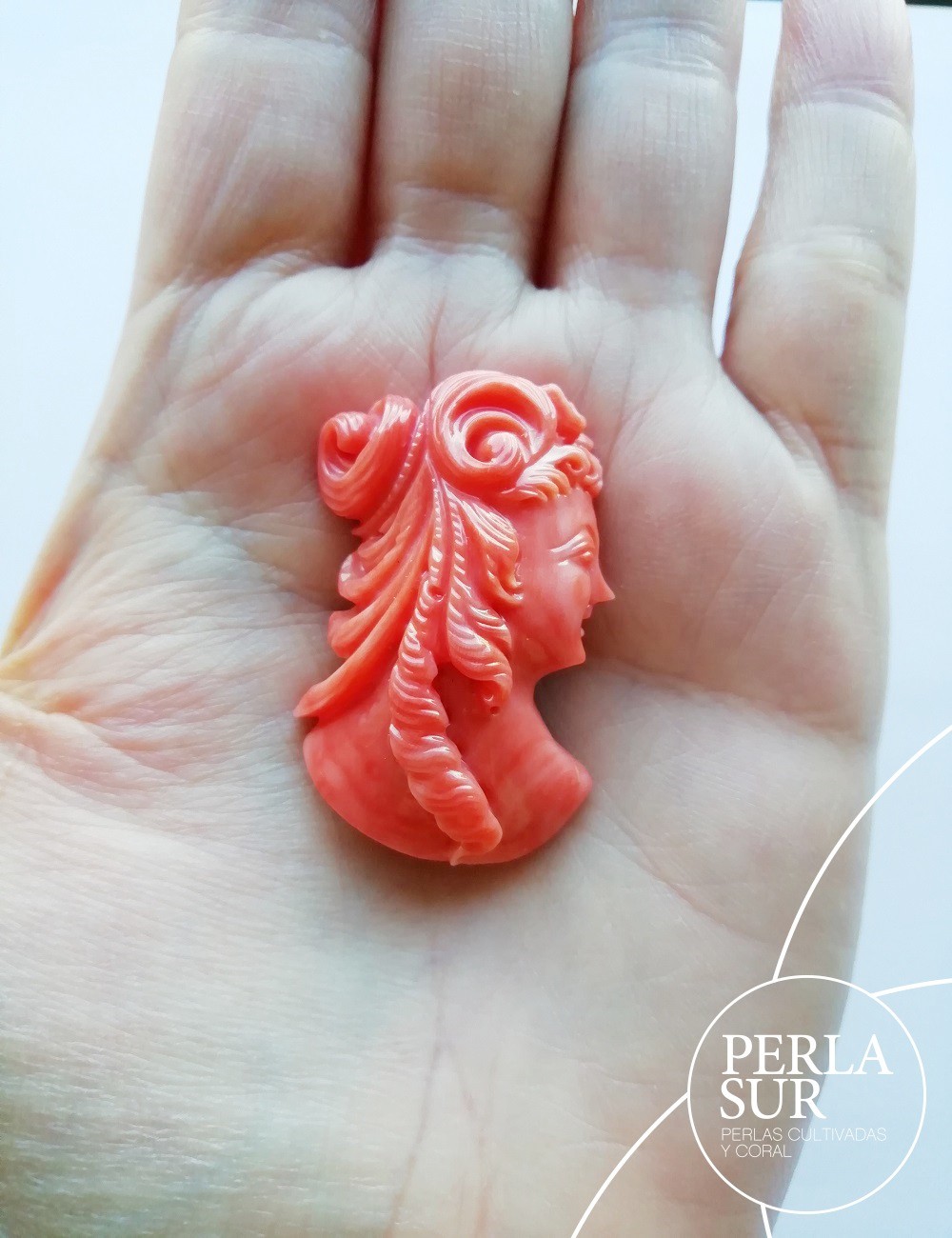 Camafeo 25x40mm Coral Japonés