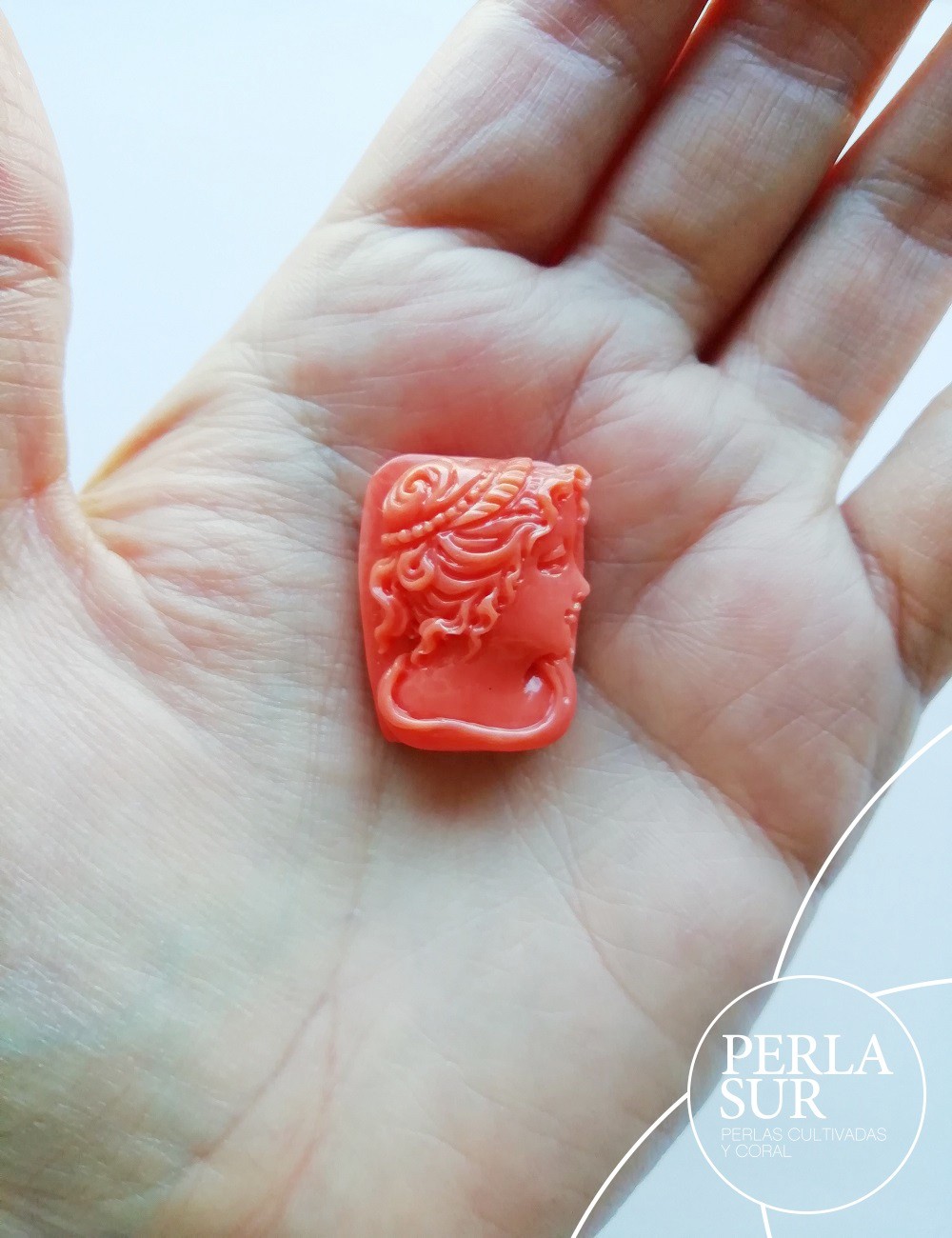 Camafeo 20x25mm Coral Japonés