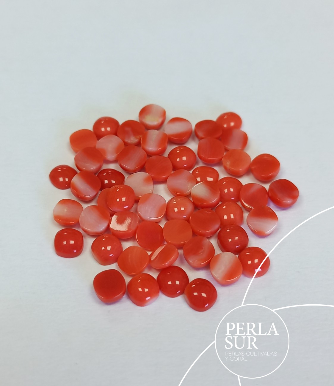 Cabujón 3mm antik coral japonés