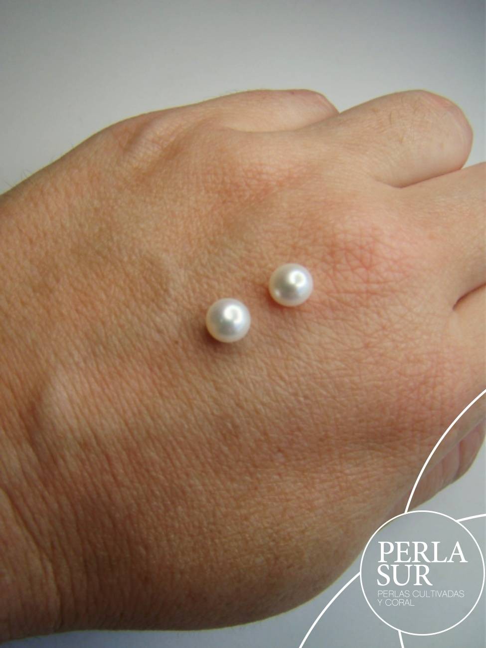Pareja perla botón 1/2t 3'5-4mm blanca