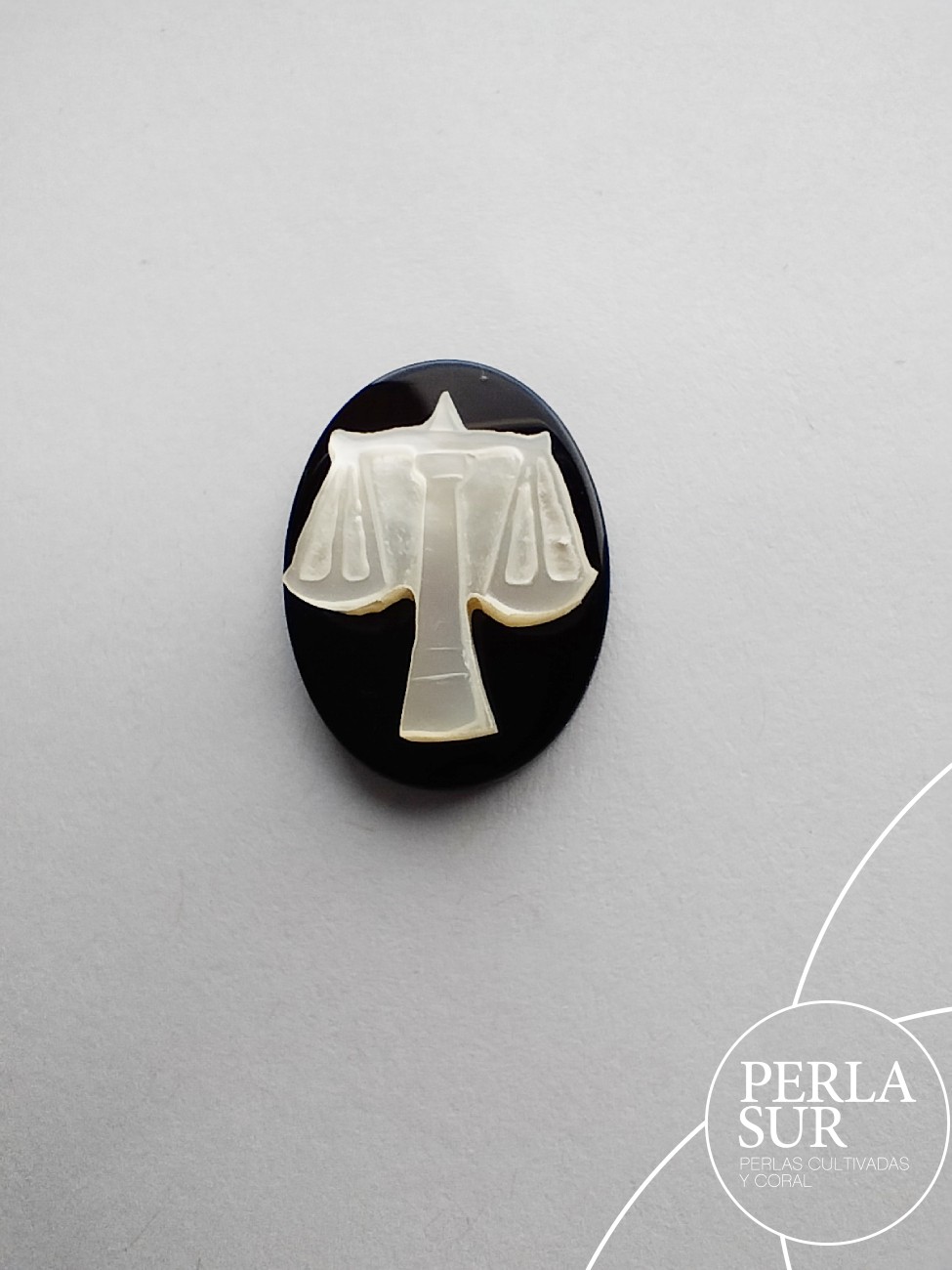 Libra 15x20mm Ónix-Madreperla Australiana