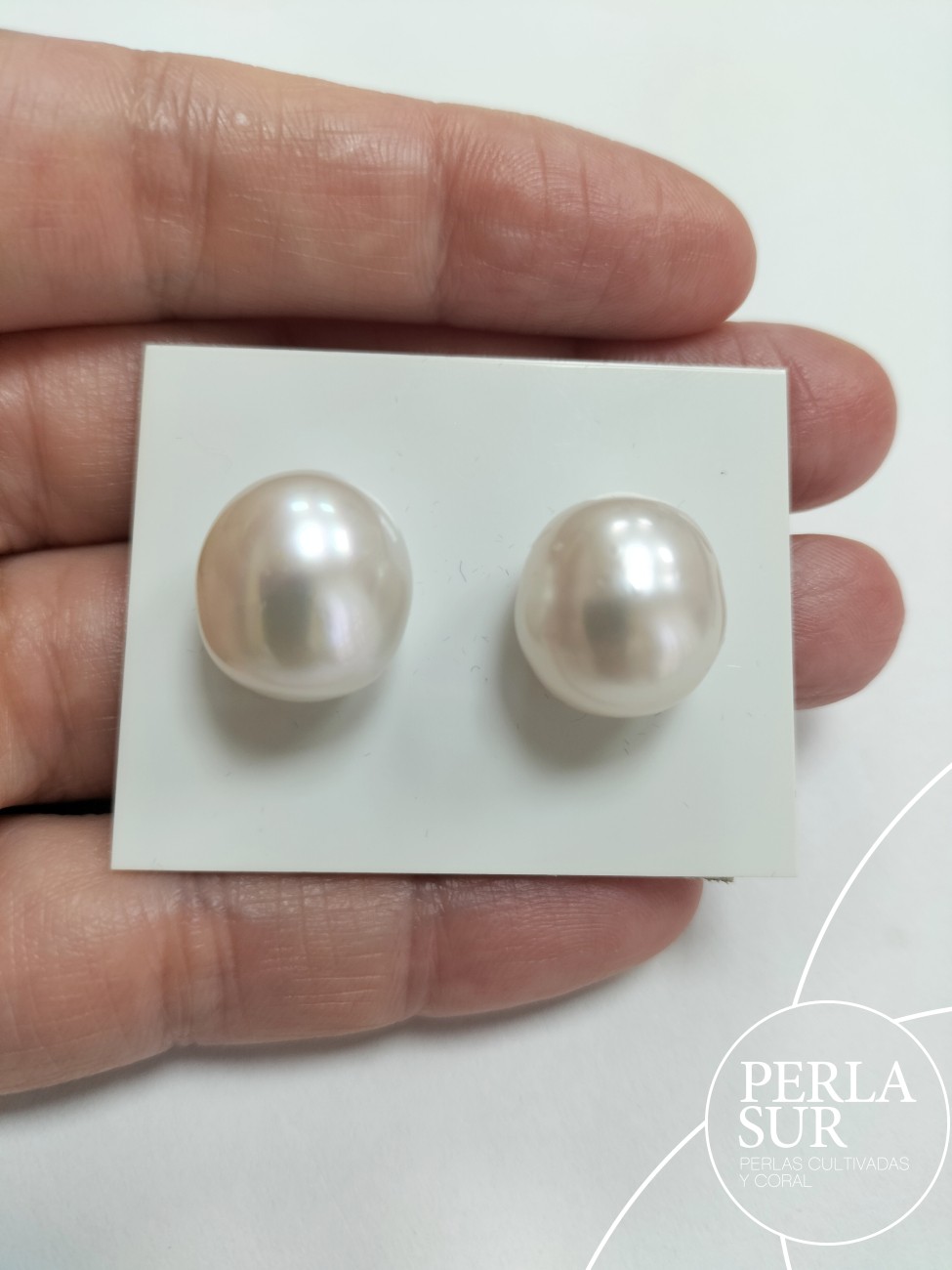 Pareja Perla 13x14'5mm Australiana Oval Barroca