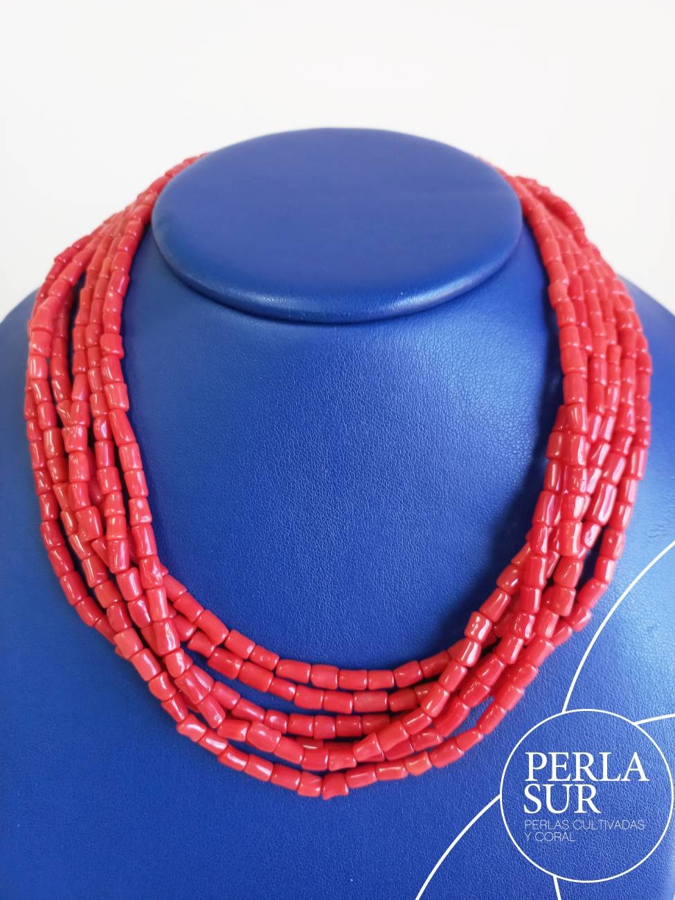 Hilo tronquitos 45cm 4mm coral mediterráneo