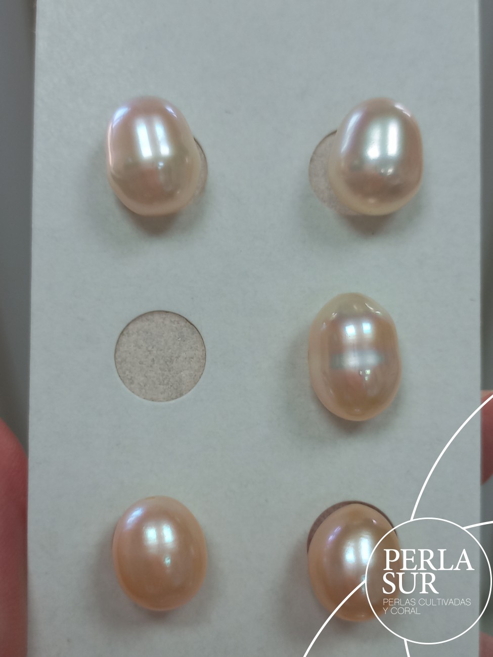Trio Oval Peach 10-10'5mm 1/2 T. Perla C. Natural