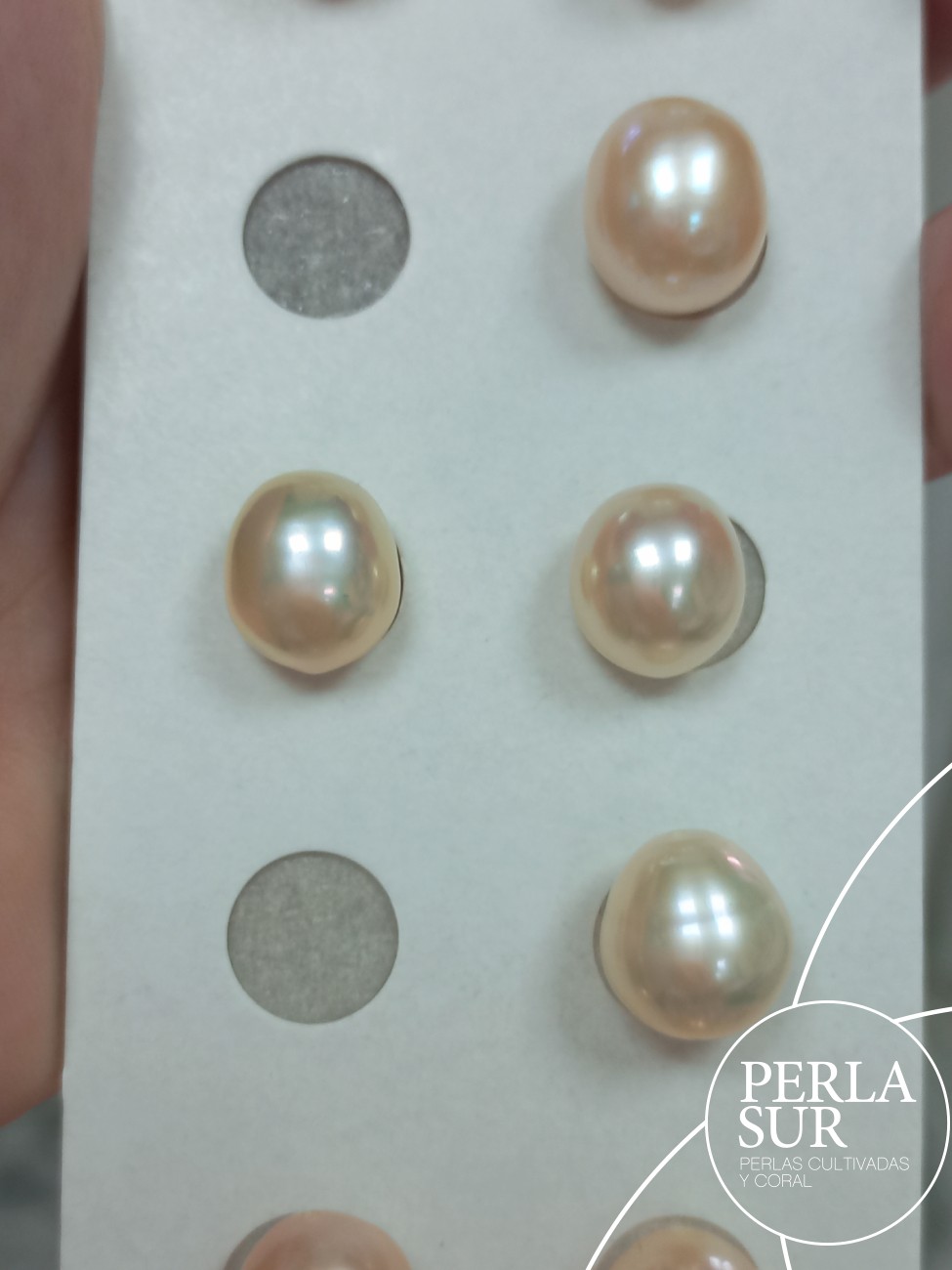 Trio Oval Peach 10-10'5mm 1/2 T. Perla C. Natural