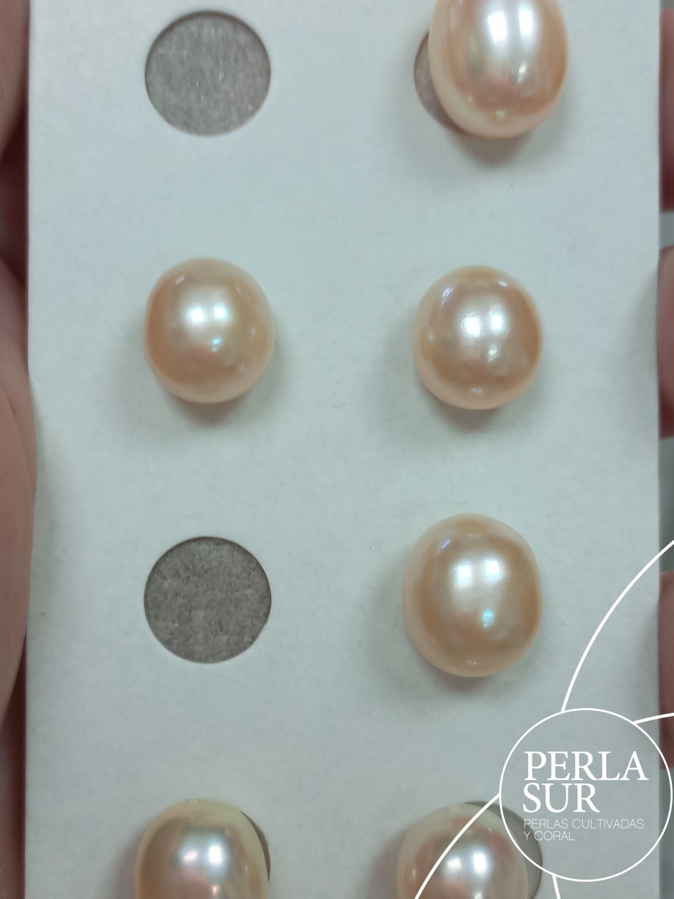 Trio Oval Peach 10-10'5mm 1/2 T. Perla C. Natural