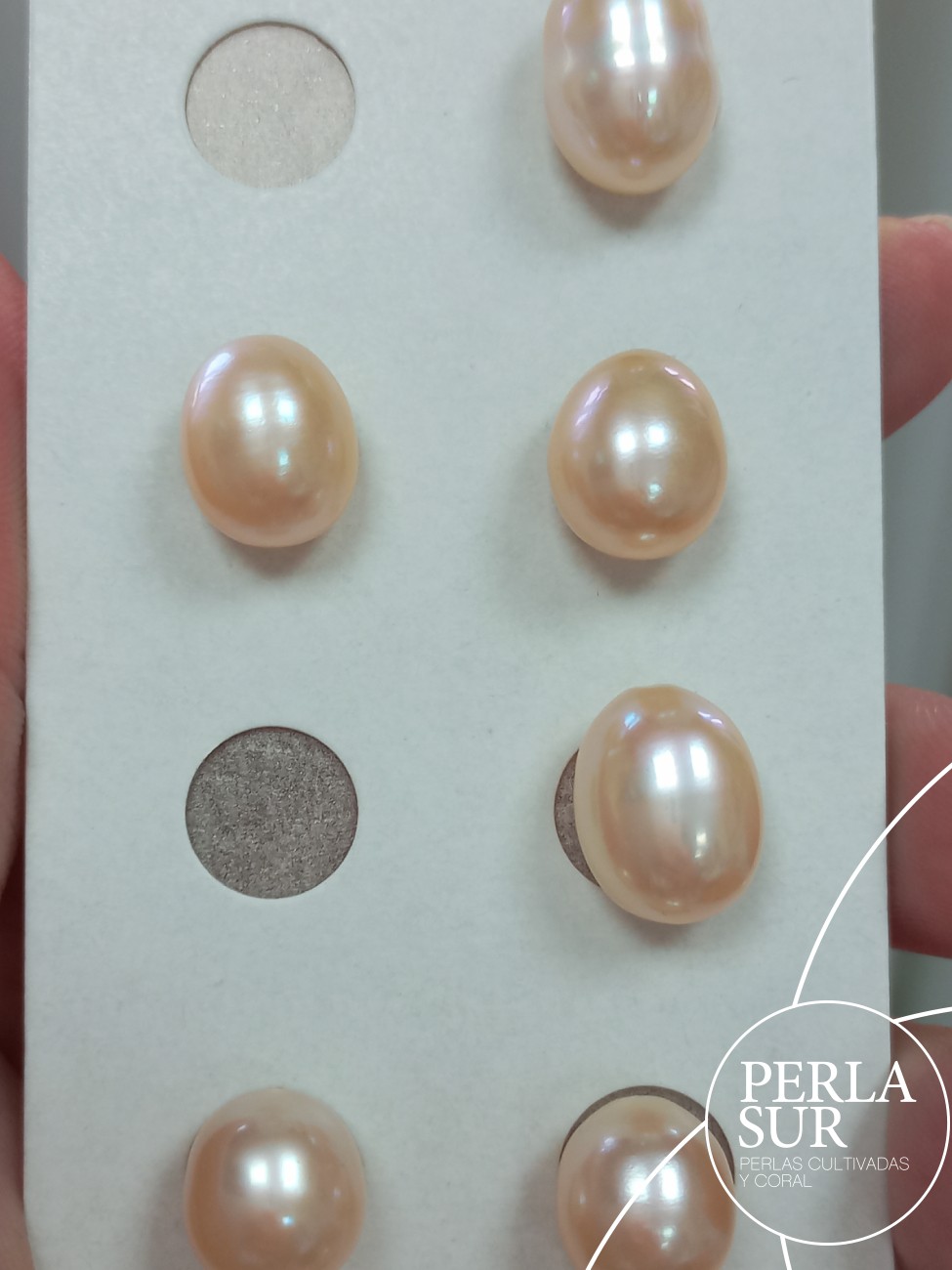 Trio Oval Peach 10-10'5mm 1/2 T. Perla C. Natural