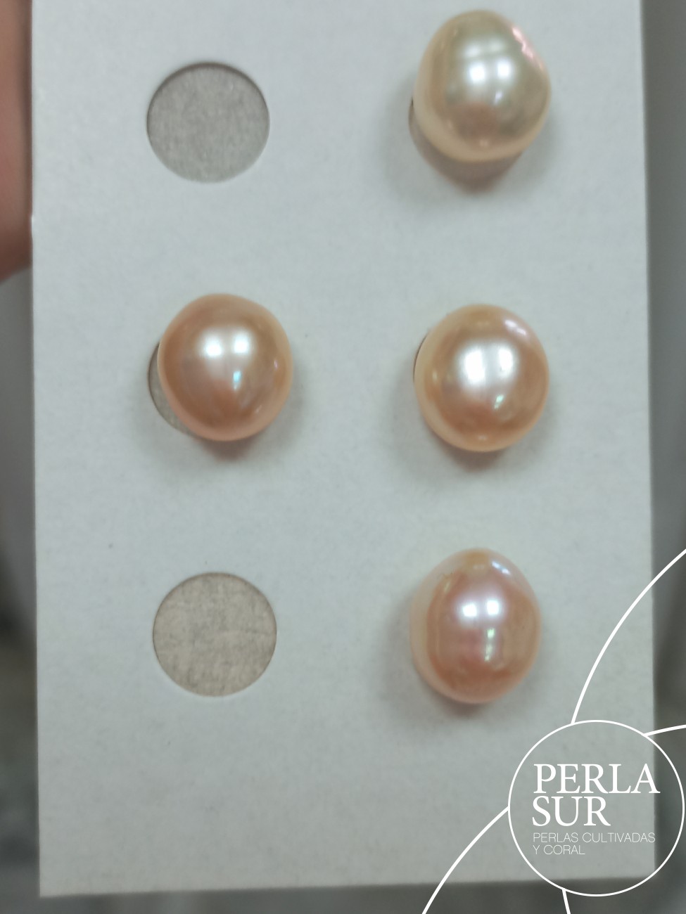 Trio Oval Peach 10-10'5mm 1/2 T. Perla C. Natural