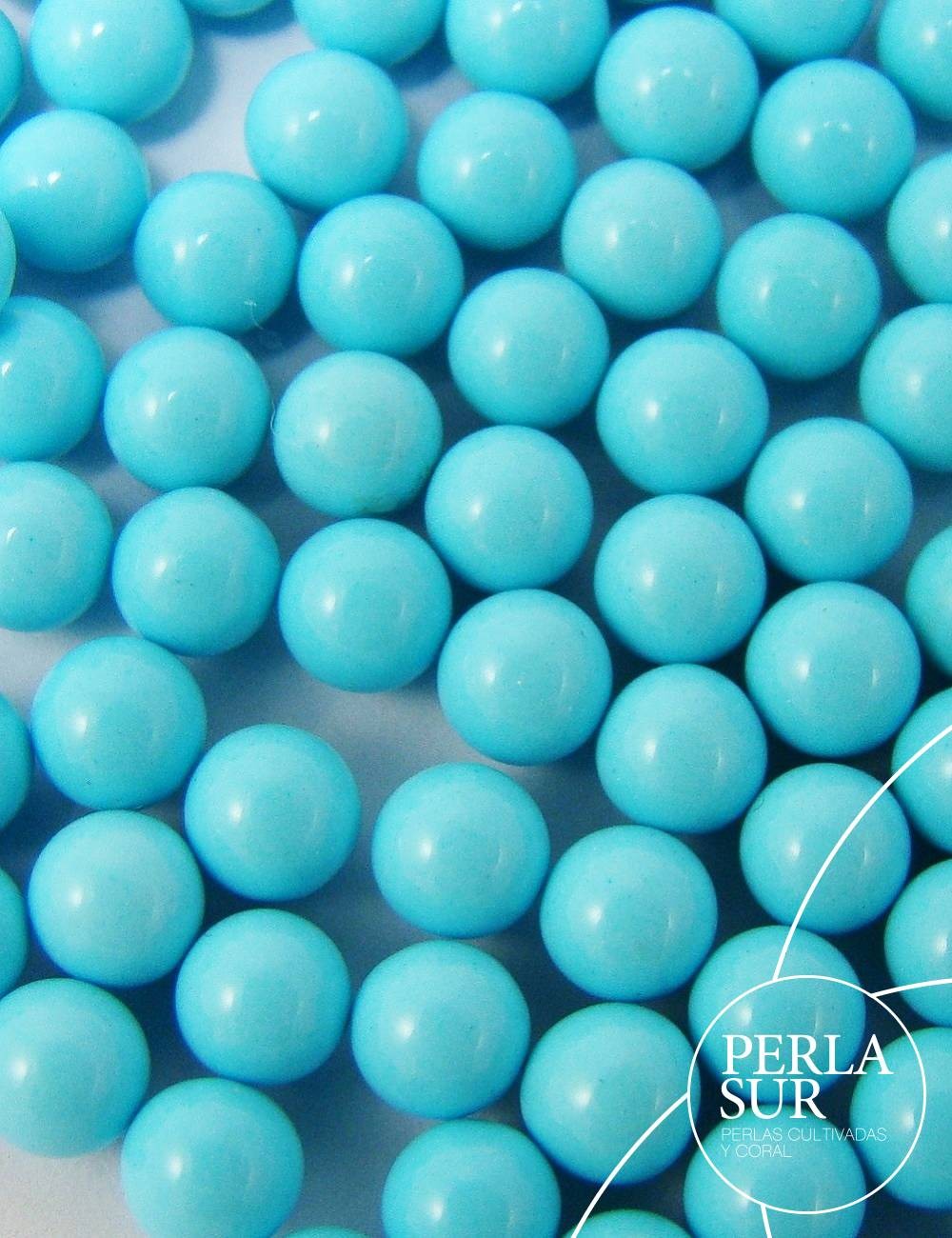Bola 14mm Entera Turquesa Reconstituída