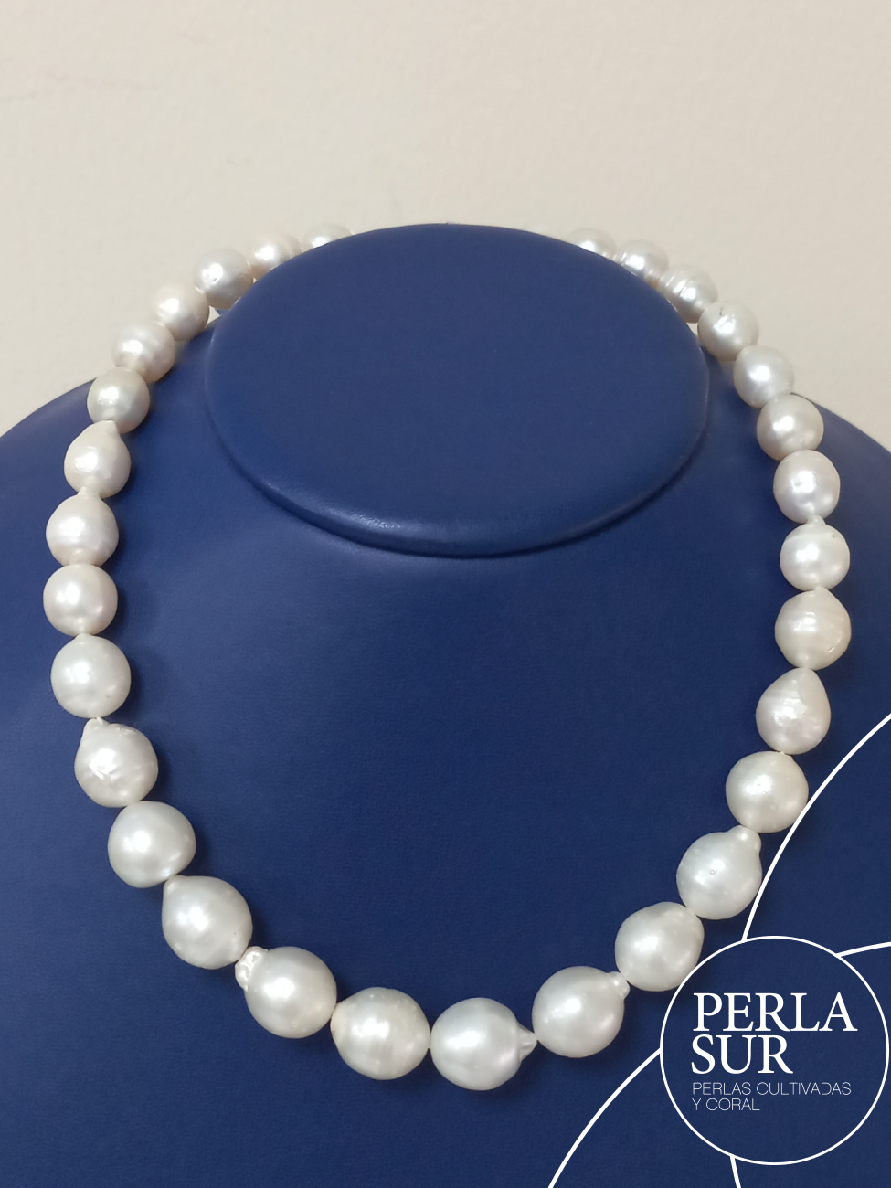 Collar perla Australiana B 9 a 14mm 33perlas 42cm