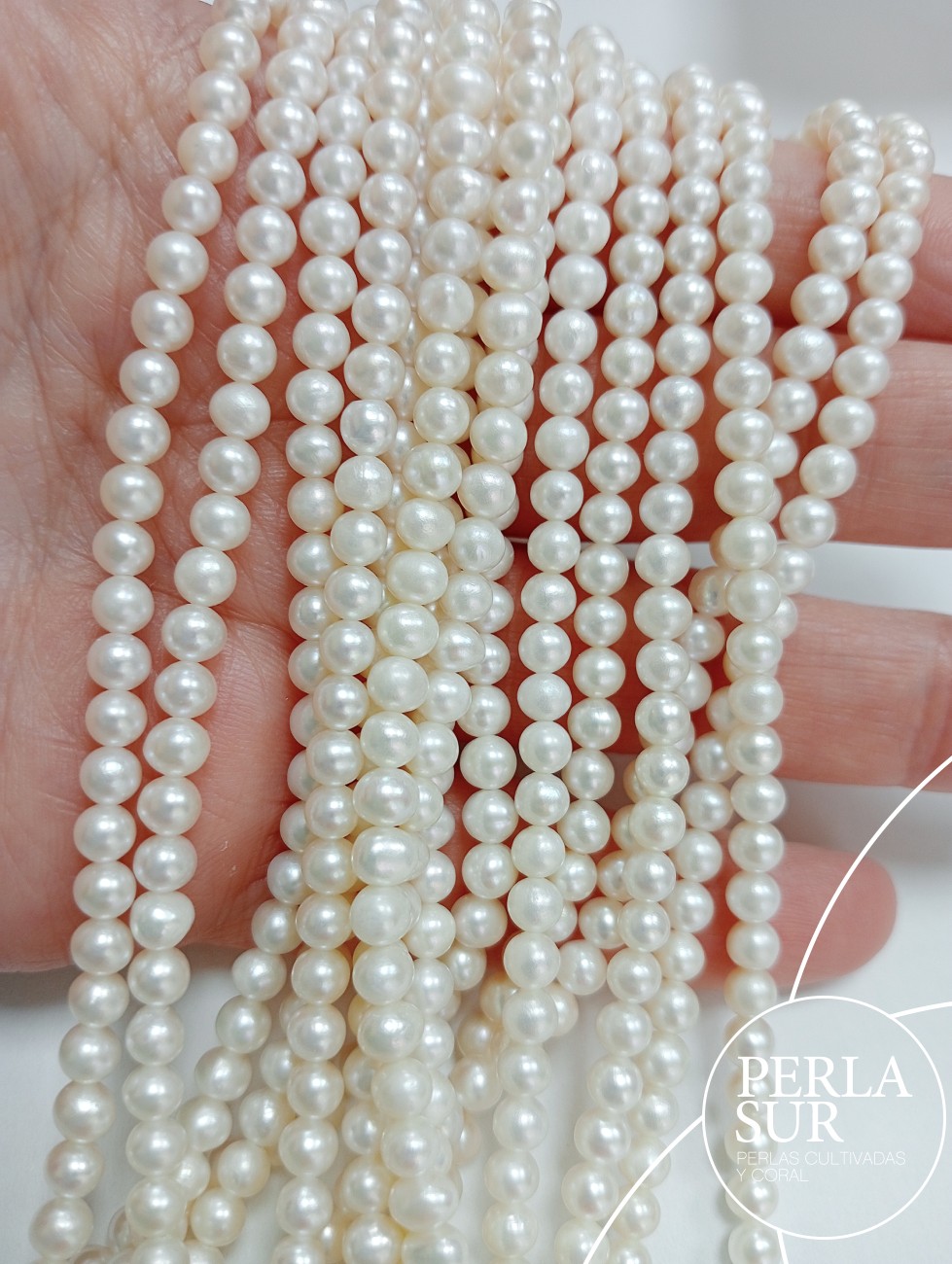 Hilo perla redonda 4-4'5mm blanca