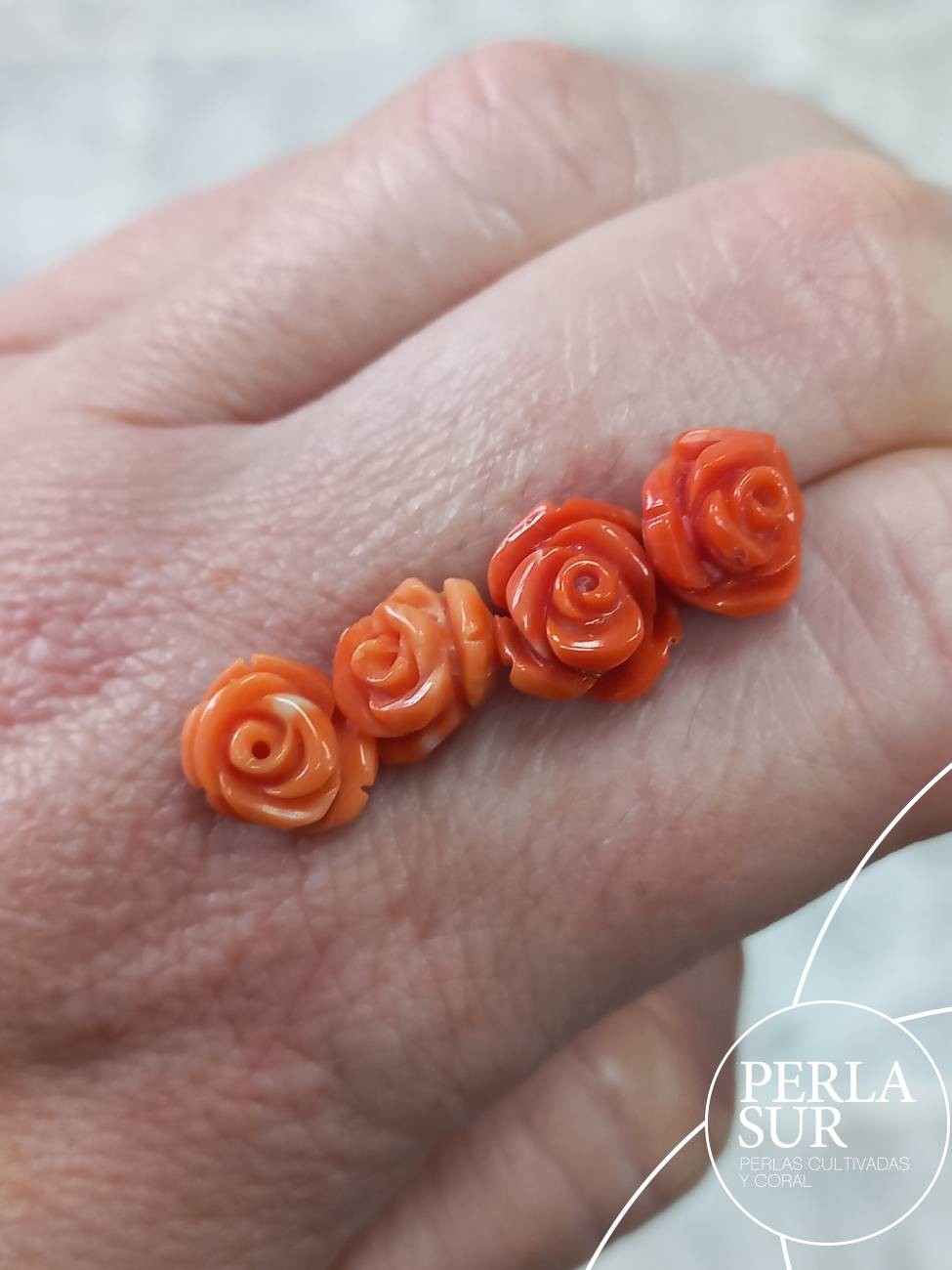Pareja Rosa 10 a 11mm 1/2 T. Coral Japonés