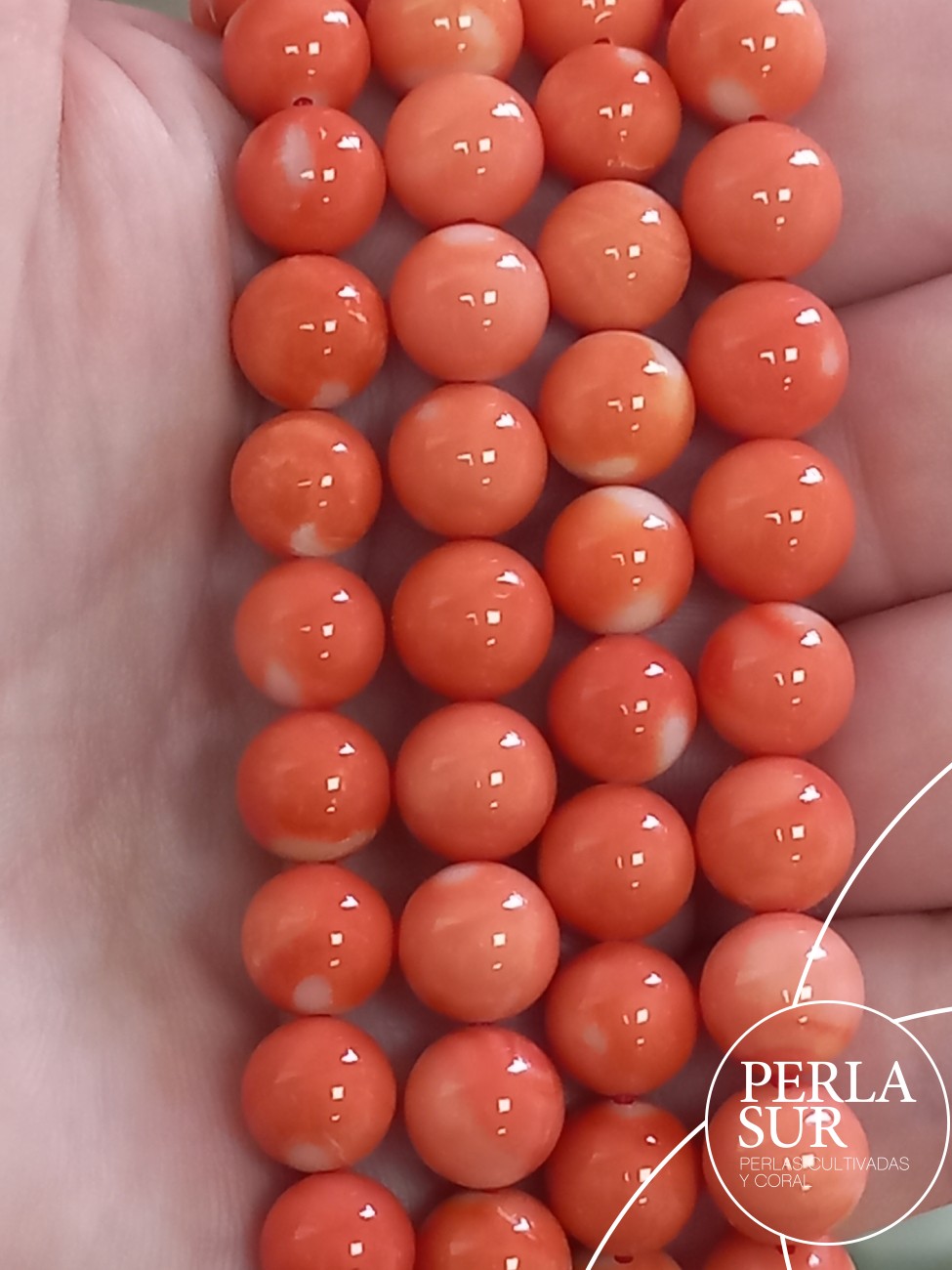 Hilo Bola 8-8'5mm Coral Japonés
