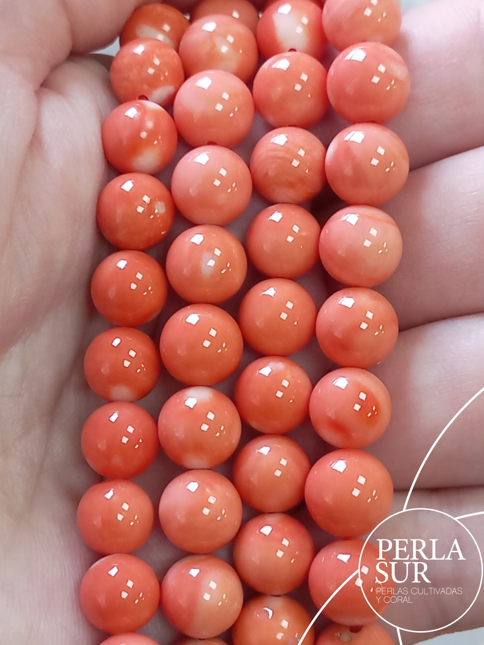 Hilo Bola 8-8'5mm Coral Japonés