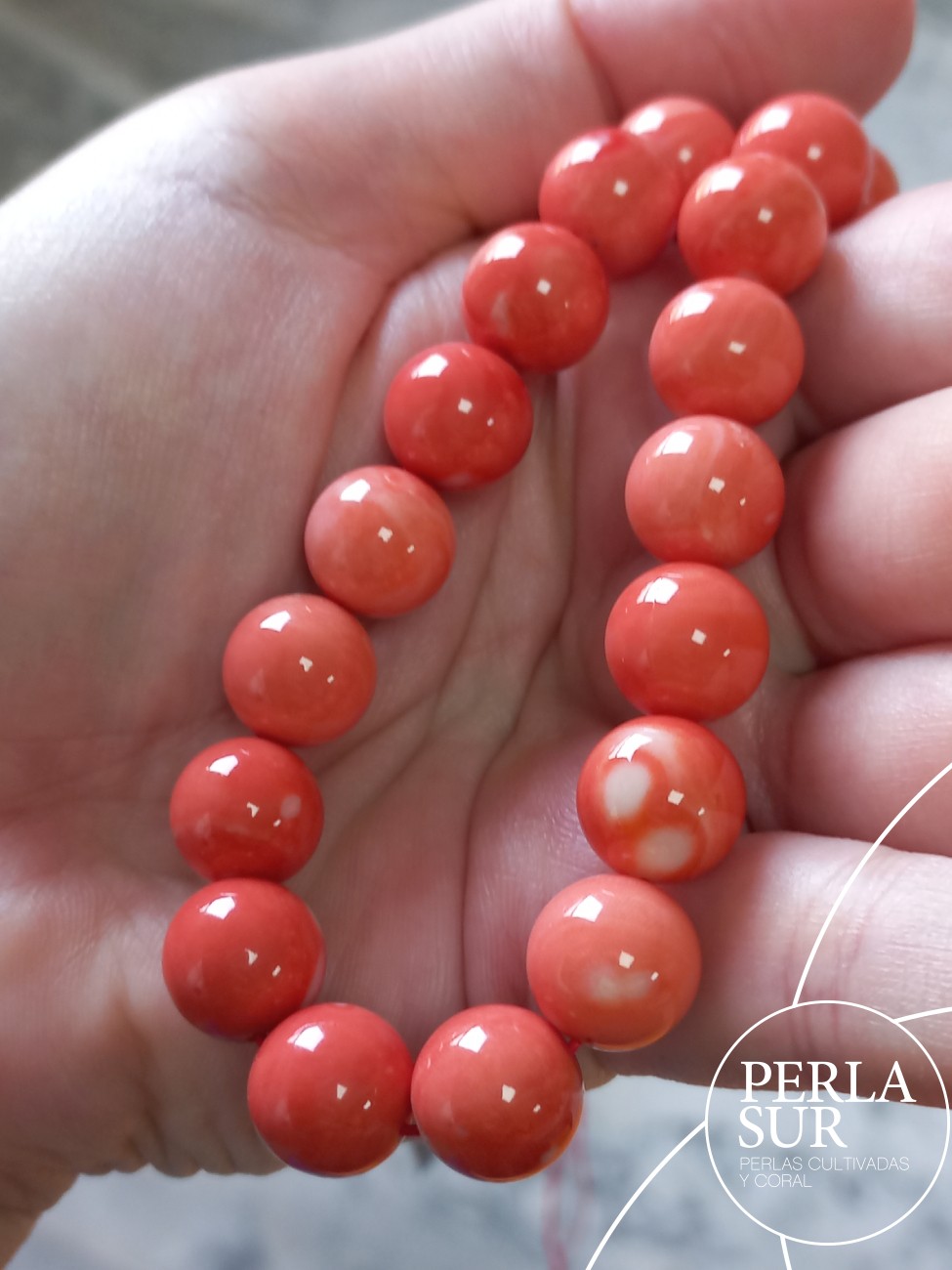 Hilo Bola 11-11'5mm Coral Japonés
