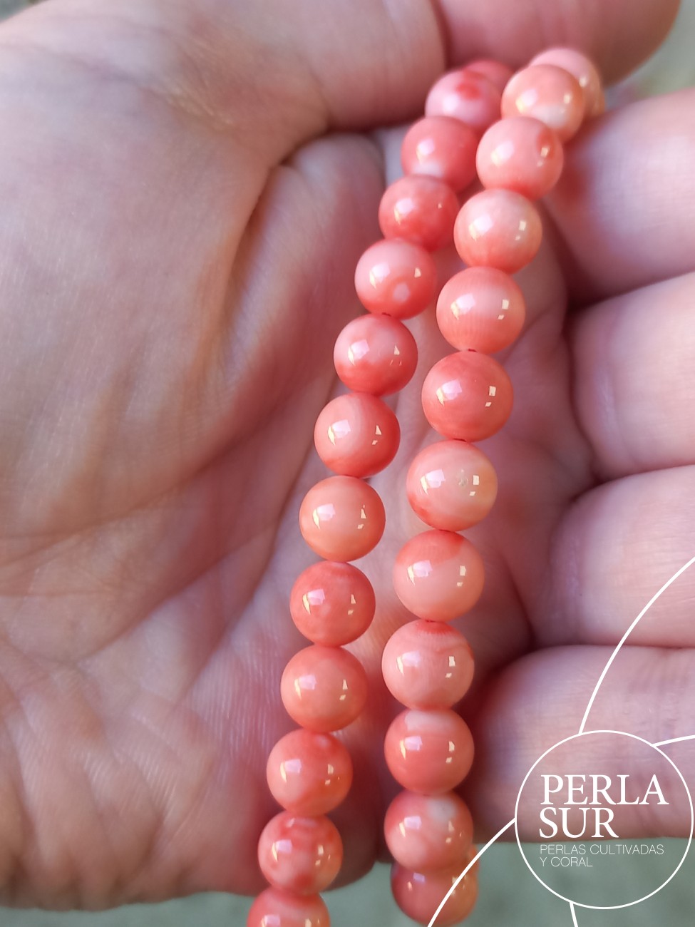 Hilo Bola 7´5-8mm Coral Japonés