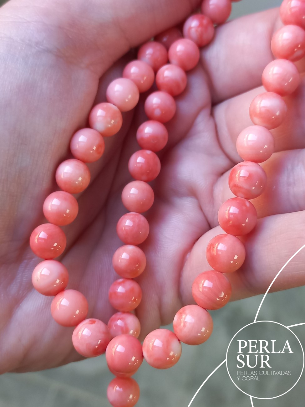 Hilo Bola 7´5-8mm Coral Japonés