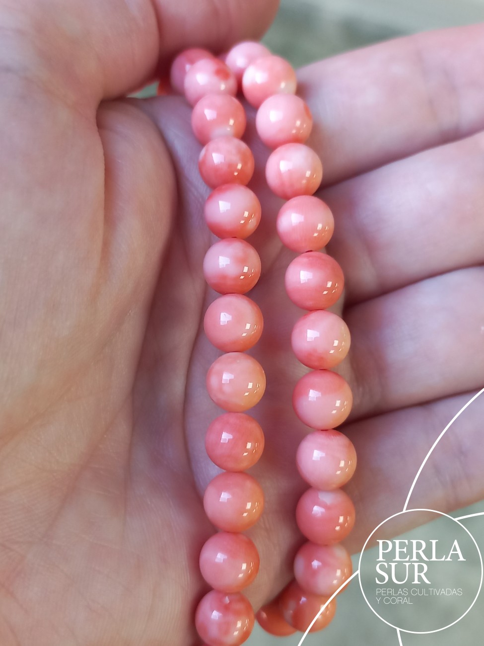 Hilo Bola 7´5-8mm Coral Japonés