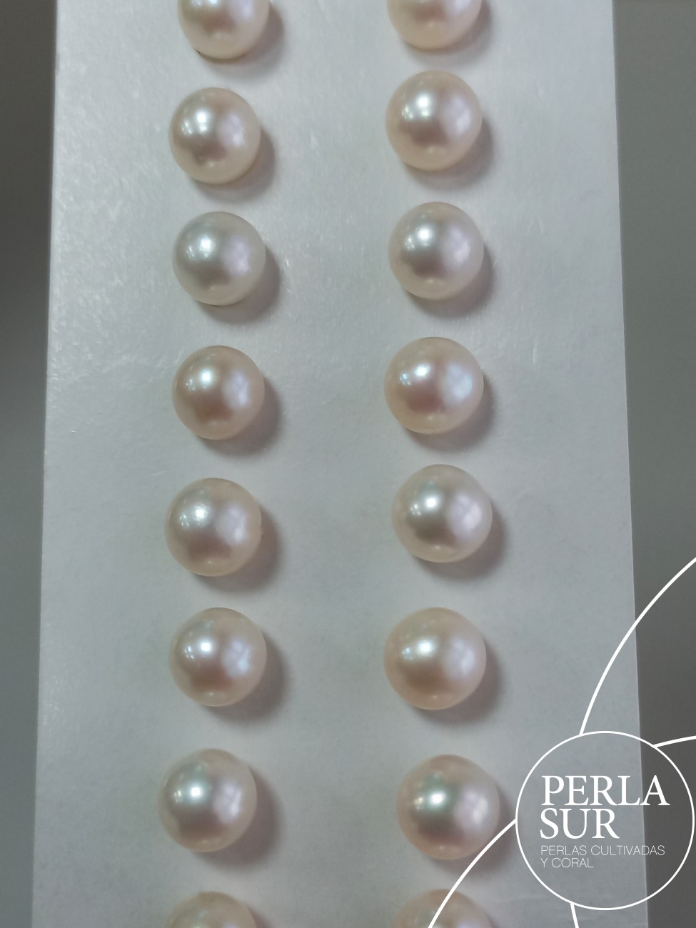 Pareja perla esférica 1/2t 8-8'5mm B crema