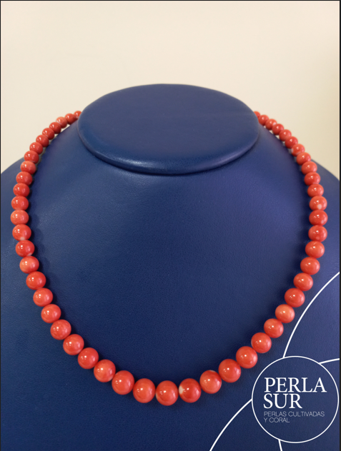 Collar bola 5'5-9mm coral japonés - Imagen 2