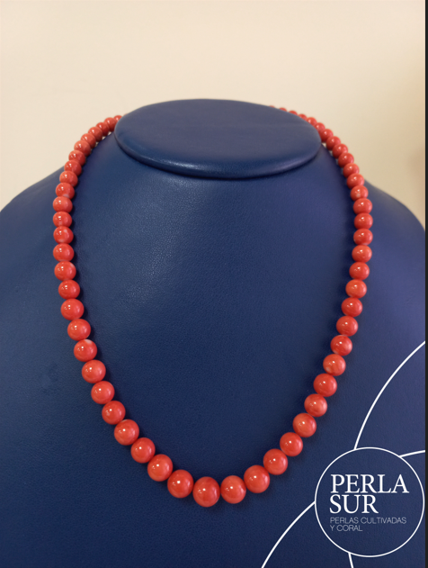 Collar bola 6-8'5/9mm coral japonés - Imagen 2