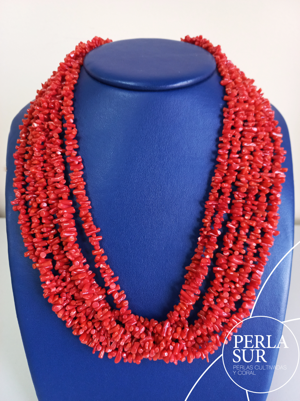 Hilo cupolinos coral mediterráneo 50cm