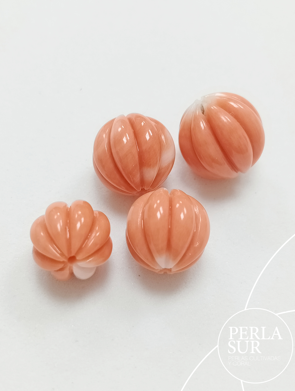 Bolas Pasadas 10-11mm Galloneadas Coral Japonés