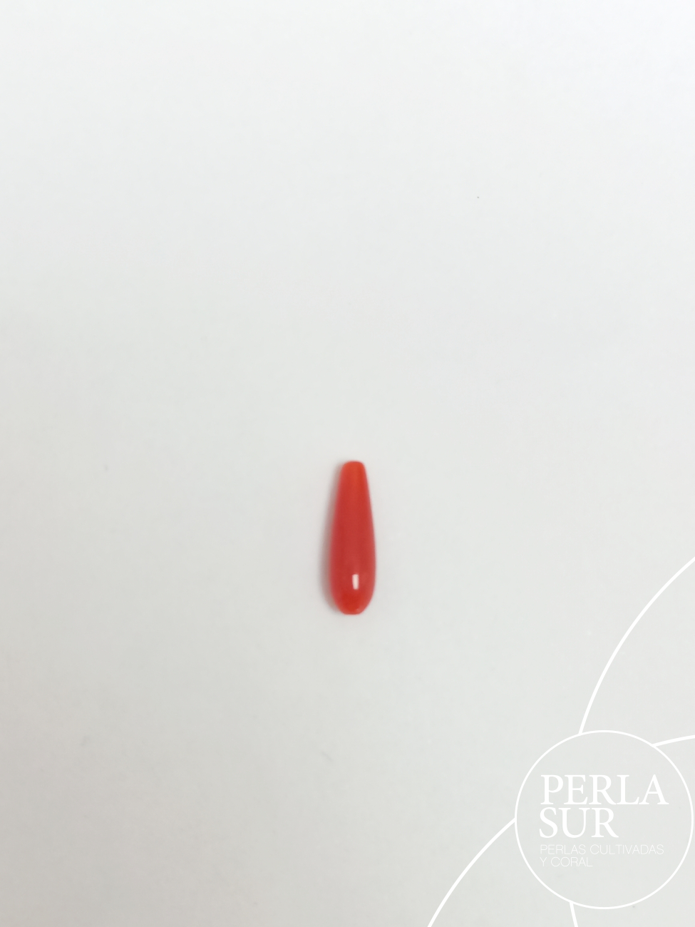 Perilla Suelta 12x3'5mm PASADA Coral Mediterráneo