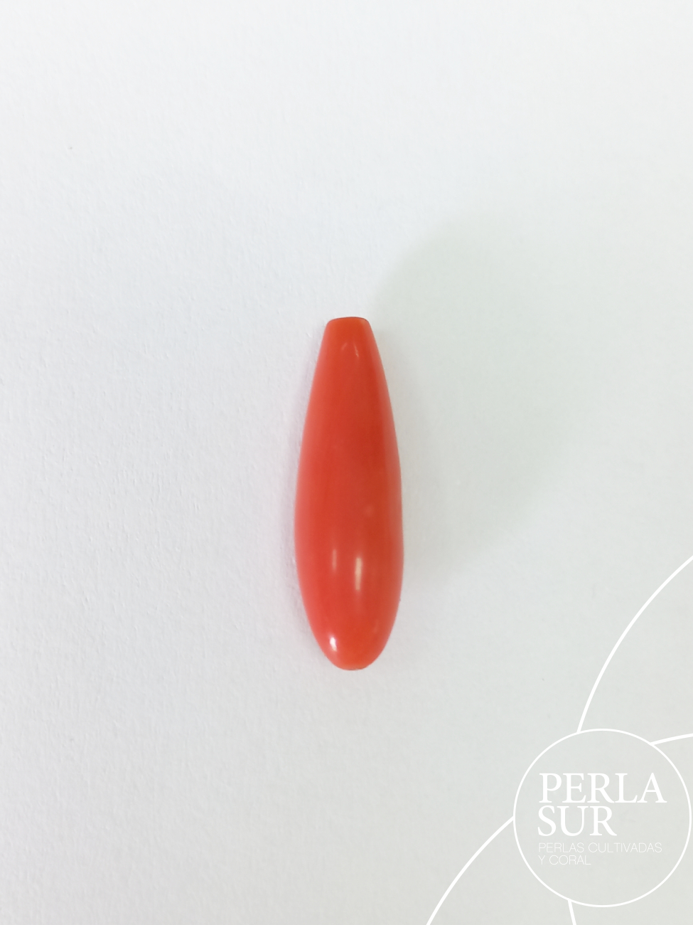 Perilla Suelta 24'5x7'5mm PASADA Coral Mediterráneo