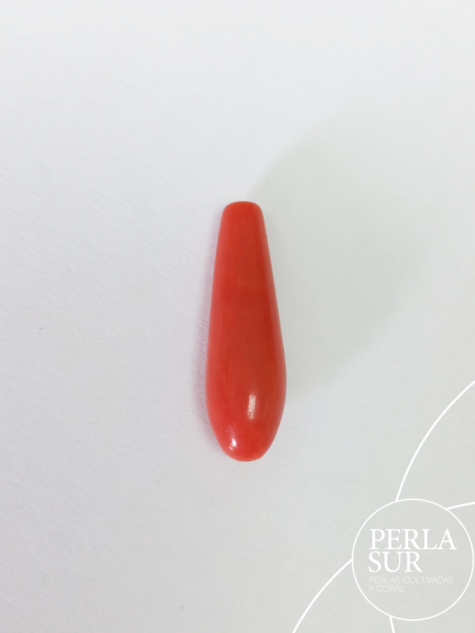 Perilla Suelta 27x8'5mm PASADA Coral Mediterráneo