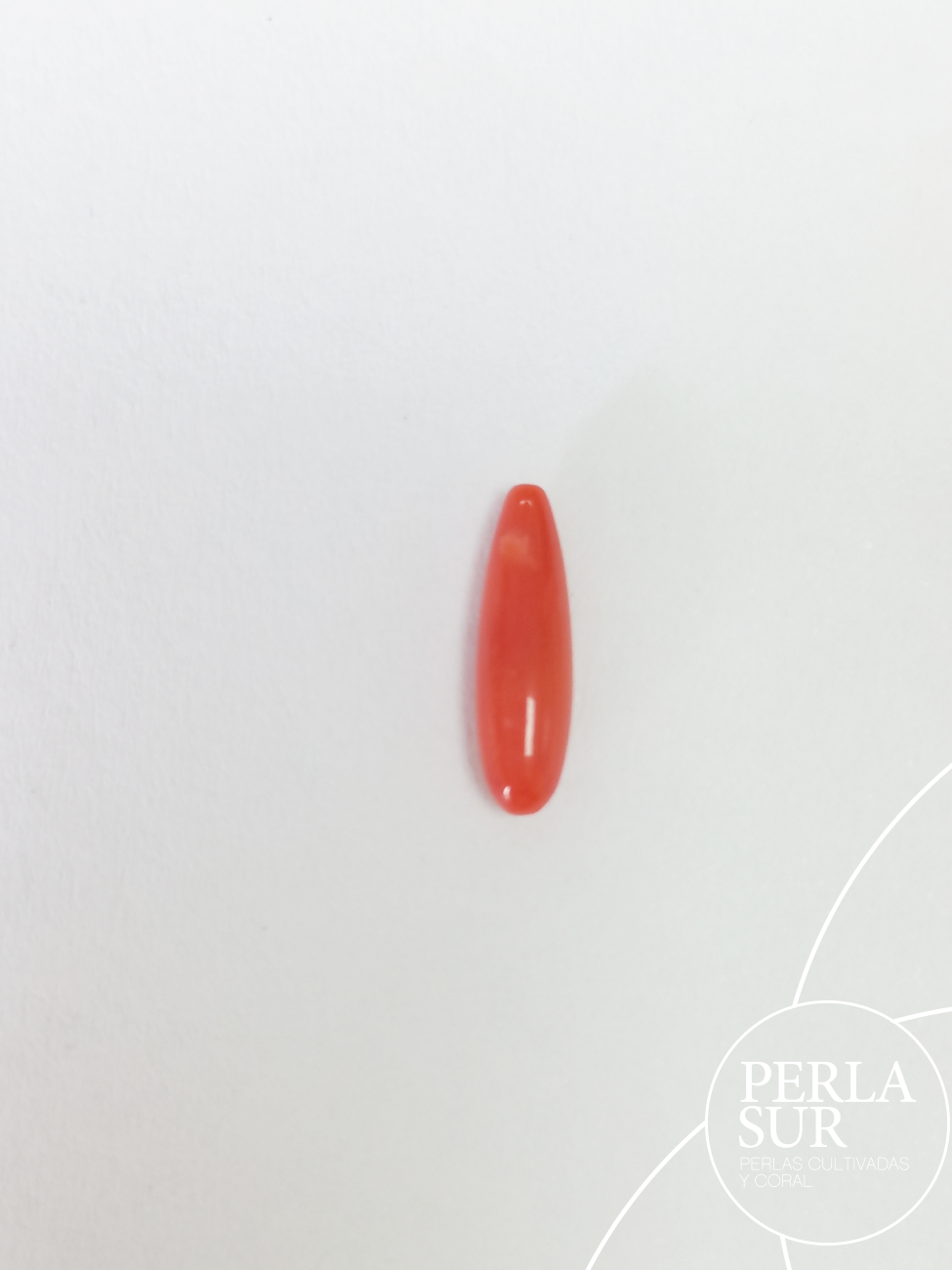 Perilla Suelta 15x4'5mm PASADA Coral Mediterráneo