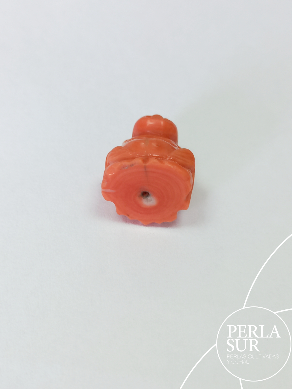 Netsuke Coral Japonés Buda 1 - Imagen 4