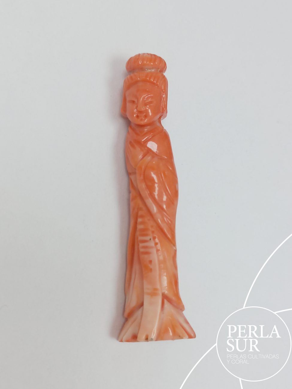 Kwan Yin Figura Coral Japonés
