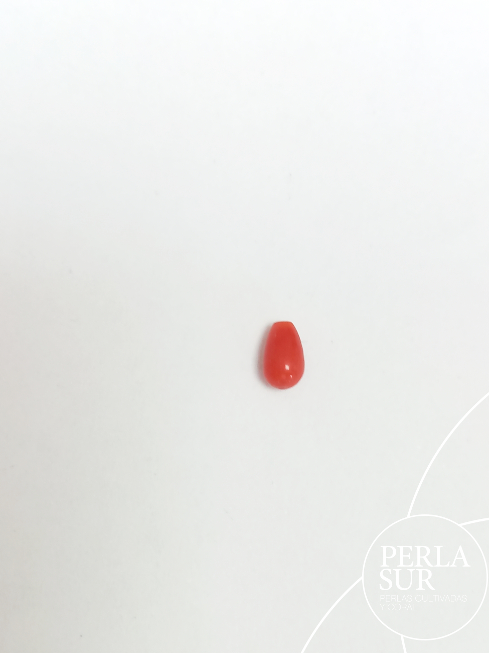 Perilla Suelta 7x4mm 1/2 taladro Coral Mediterráneo