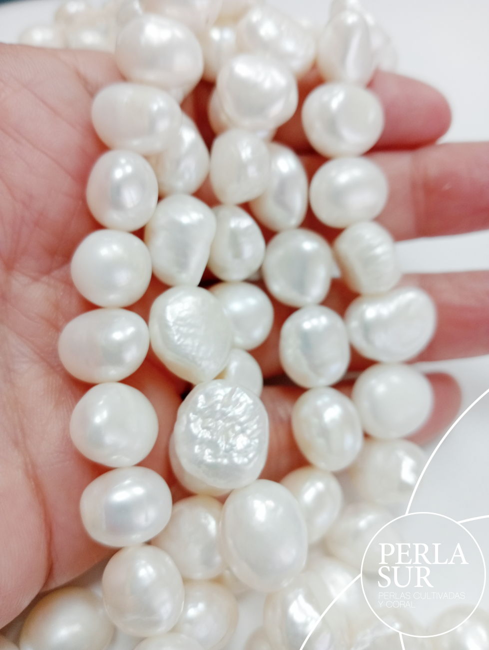 Hilo perla barroca 12-13mm blanca