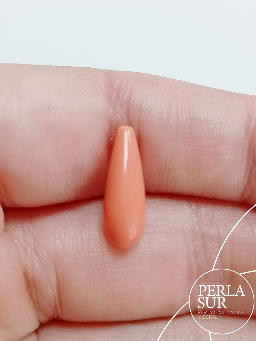Perilla 6x16mm 1/2t coral sintético (salmón)