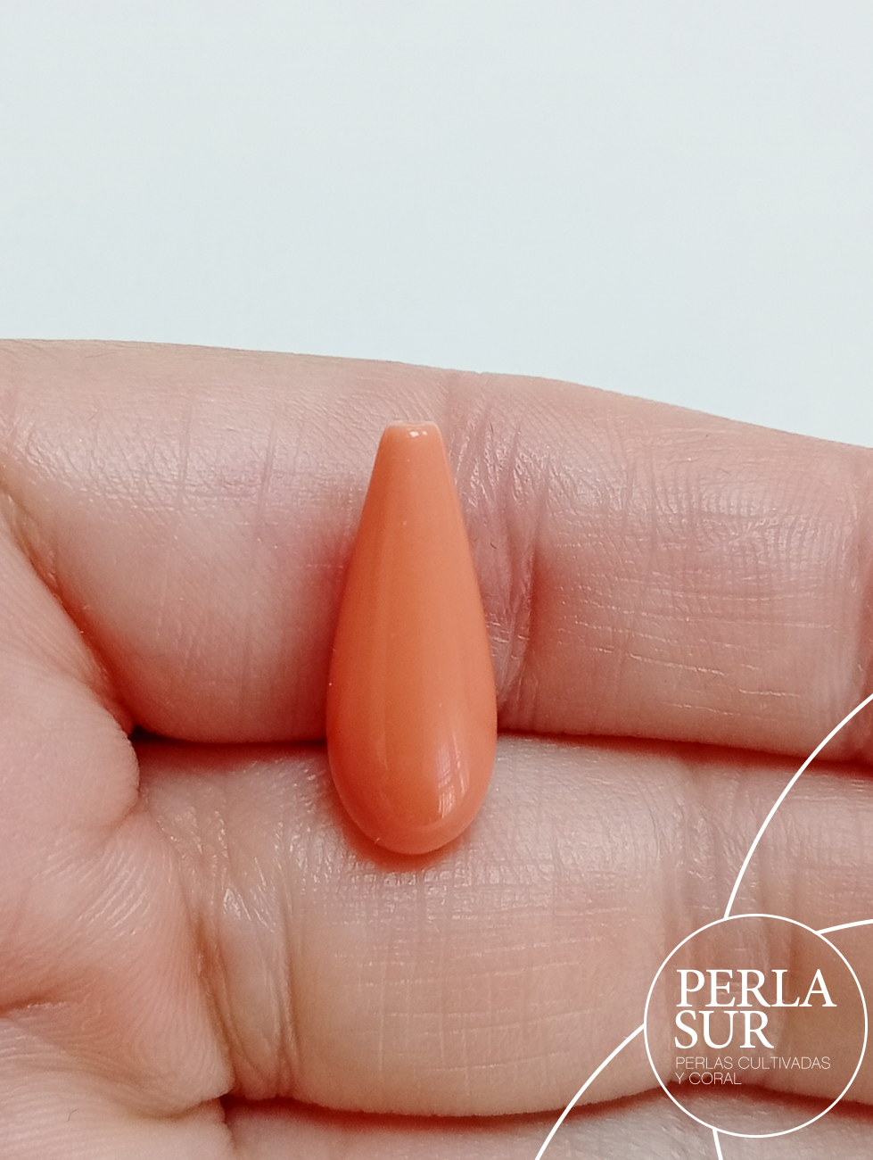 Perilla 8x20mm 1/2t coral sintético (salmón)
