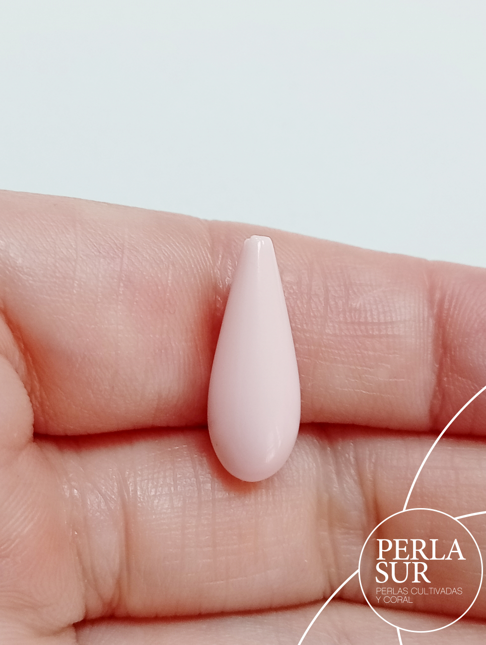 Perilla 8x20mm 1/2t coral sintético (piel de ángel)
