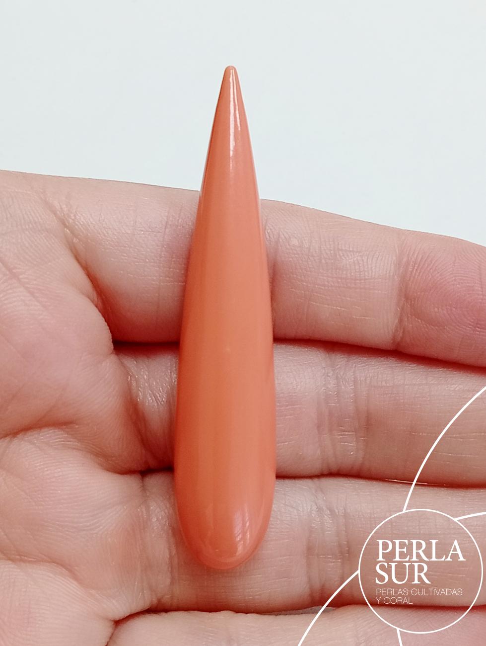 Perilla 13x56mm 1/2t coral sintético (salmón)