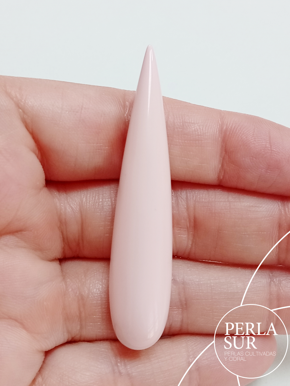 Perilla 13x56mm 1/2t coral sintético (piel de ángel)
