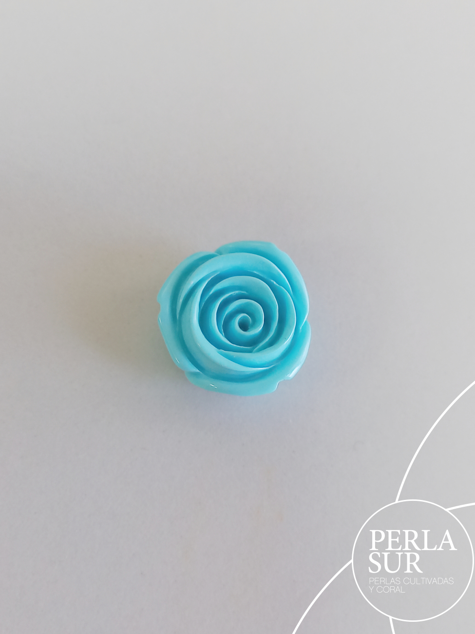 Rosa 18mm Turquesa Reconstituida