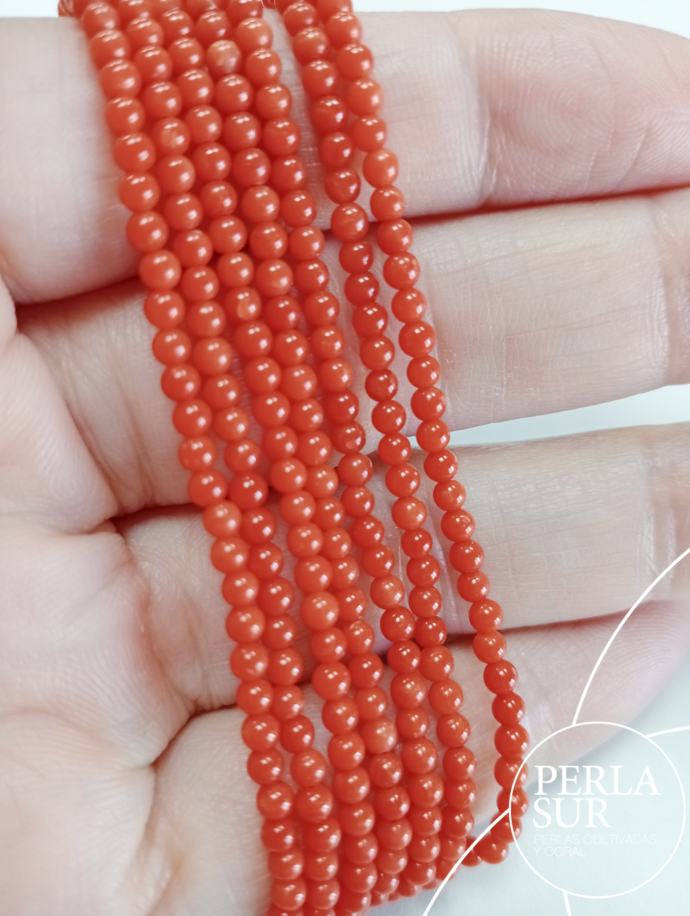 Hilo Bola 2'5-3mm coral mediterráneo 40cm